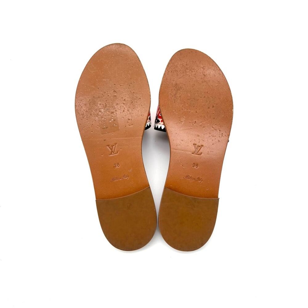 Louis Vuitton Crafty Lock It LV Monogram Slides Mules Flats Sandals 36 - Picture 7 of 9